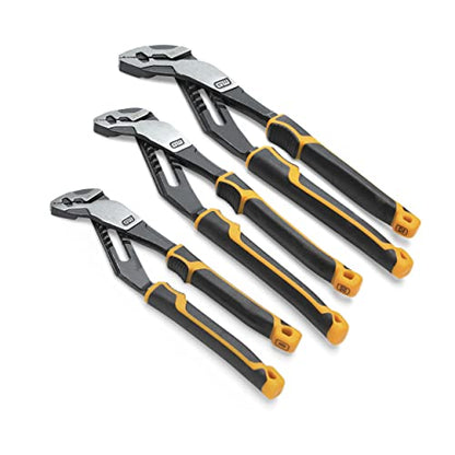GEARWRENCH 8", 10”, & 12” PITBULL K9 Straight Jaw Dual Material Tongue and Groove Pliers Set - 82205CAZ - size: 3 Piece, style: Mixed Set