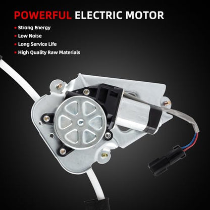 Front Set Power Window Regulator with Motor Assembly Compatible for Jeep Liberty KJ 2002-2006 Left Right Replace 748-569 748-568 68059647AA 68059646AA Driver and Passenger - size: Front Left&Right