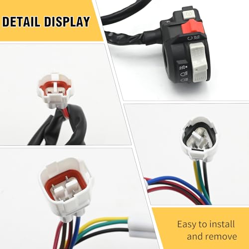 4KB-83973-00-00 Start Stop Headlamp Switch and Ignition Key Switch, Replacement for Yamaha ATV Bear Tracker 250 YFM250X 2002 2003 2004, Replaces 4XE-82510-00-00