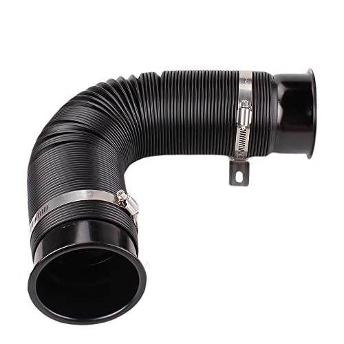 BARTOO 3" Turbine Intake Pipe Adjustable Cold Air Intake Pipe Tube Black - color: Black