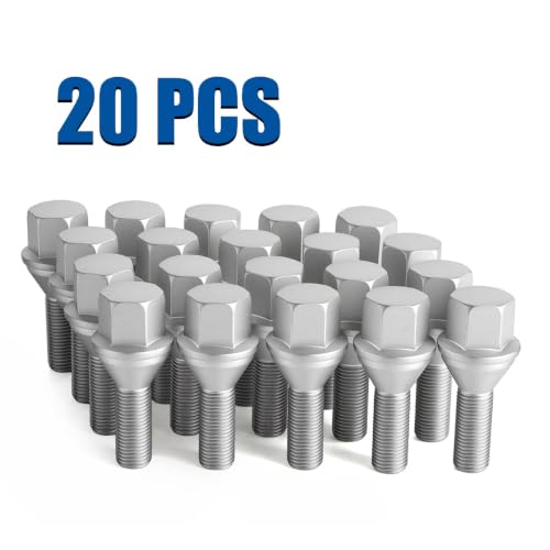 GAsupply 12x1.25 OEM Lug Bolts 28mm Shank Dacromet Chrome 3/4" Hex, 20pcs - color: Dacromet Chrome, size: 20pcs