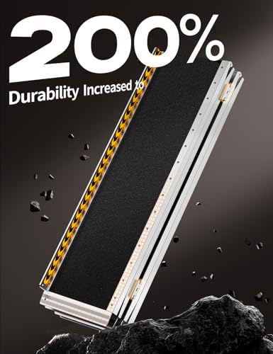 FACHNUO 8FT Portable Wheelchair Ramp for Home Steps, with Support Legs - size: 8FT(Using height 8-24'')