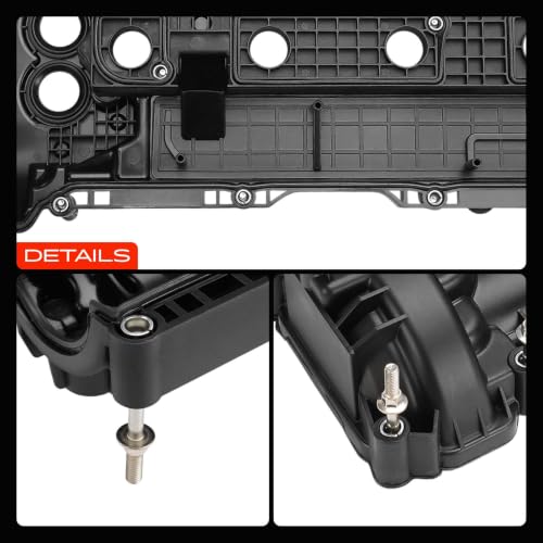 A-Premium Engine Valve Cover, with Gasket & Bolts, Compatible with Ford Edge/Mustang 2015-2019, Escape 2017-2019, Explorer 2016-2019, Fusion 2017-2020 & Lincoln MKC/MKZ 2017-2019, 2.0L 2.3L DOHC