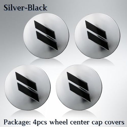63mm=2.5 inches-Slash Wheel Center Cap Covers Hub Cap Emblem Badge Compatible with Jeep & Chrysler & Dodge Charger Challenger Durango Dart (Silver Black) - color: Silver Black