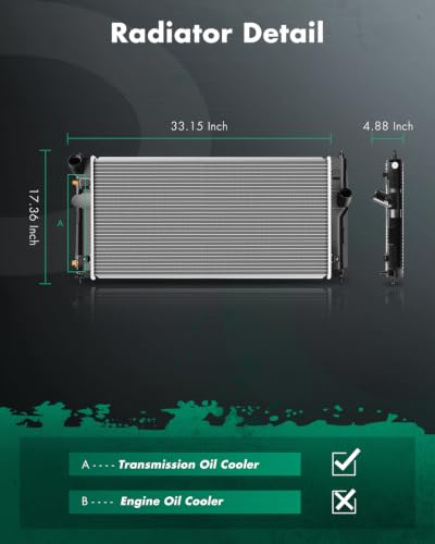 SCITOO Engine coolant Radiator Fit 2000-2005 for Toyota for Celica 1.8L - size: 2335