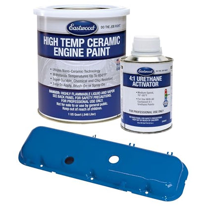 Eastwood Old Ford Blue High Temperature Ceramic Engine Paint and Activator - color: Light Ford Blue