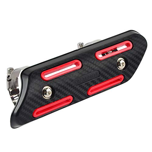 NICECNC Universal Red 4 Stroke Exhaust Heat Protector Shield - color: red