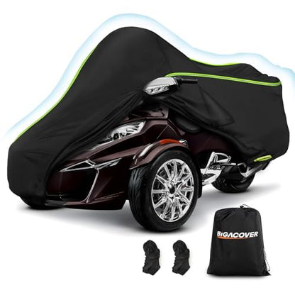 for Can-Am Spyder RT Full Cover 2010-2019, 420D Heavy Duty Waterproof Cover - size: for Can-Am Spyder RT 2010-2019