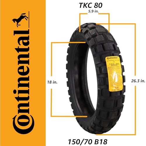 Continental TKC 80 150/70B18 M/C 70Q TL Twinduro Rear Motorcycle Tire - size: 150/70B18