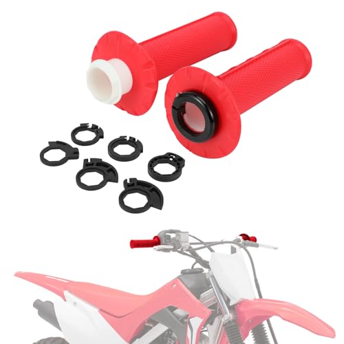 Motorcycle Lock-on Grips 7/8”Handlebar Handle Red - color: red