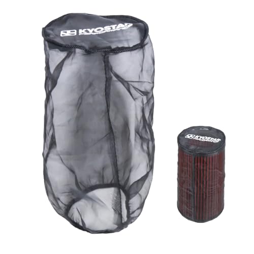 KYOSTAR Universal Air Filter Cover for Car Cold Air Intake Systems, Flexible Air Filter Sock for High Flow Air Intake Filter, Dustproof Washable High-Flow Air Cleaner Wrap, 9.4" Height & 5.9" Diameter - color: 9" (240mm), Air Filter Cover