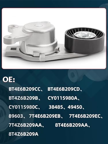Belt Tensioner and Pulley Assembly Fit For 2007-2019 Explorer Edge Flex - size: BT4E6B209CC