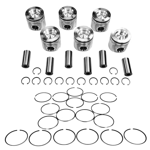 6-pack Piston Set 4955520 4955365 4376347 Replacement for 2007-2019 Dodge Ram 2500 3500 6.7L Cummins Diesel