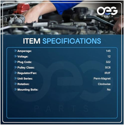 OEG Parts 145A Alternator Fits Chevrolet Corvette 2005-2013 10305775B