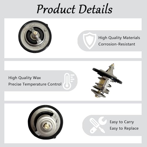 KL01-15-171A Thermostat Fit for Mazda 1992-2019 2 3 323 5 6 626 B-Serie Bt-50 Cx-5 Cx-7 Mpv Mx-3 Mx-6 Premacy Rx-8 Xedos Samurai - size: KL01-15-171A