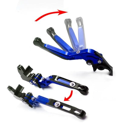 for MT07 MT 07 FZ07 2014-2021 Brake Clutch Levers Motorcycle Accessories CNC Handlebar Adjustable Folding Extendable Green - color: Green
