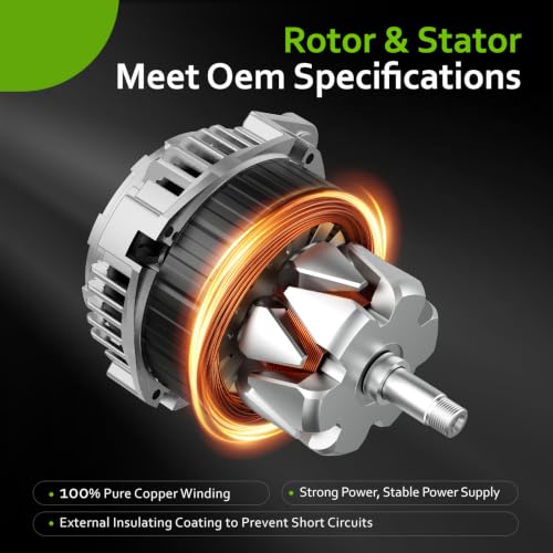 New Alternator Compatible with Hyundai Elantra 2007-2012 2.0L L4 & Kia Soul 2010-2011 2.0L L4, Spectra 2007-2009 2.0L L4, Spectra5 2007-2009 2.0L L4, 11311N 3730023650
