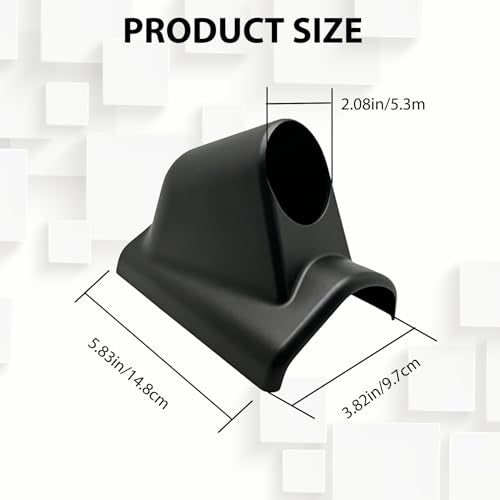 Universal Black 2" 52mm Triple 3 Hole Pillar Gauge Pod Holder, Automotive Housing Pods, ABS Plastic Auto Dash Mount Bracket, Dashboard Meter Cup Holder for Cars, Trucks (A/Single) - color: A/Single