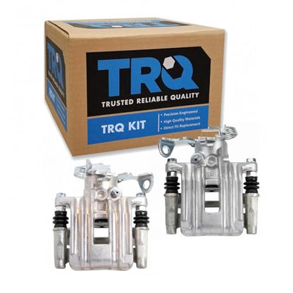 TRQ Rear Brake Caliper Set Zinc Coated Brackets Hardware - color: Replacement, size: CLA31946