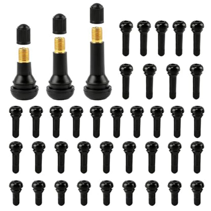 40 Pcs TR412 TR413 TR414 Black Rubber Snap-in Tire Valve Stems Kit