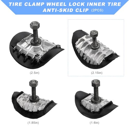 KVAEY Motorcycle Wheel Rim Lock, 1.6" Tire Clamp Wheel Lock with Molded Rubber Stoppers Prevent Inner Tube Wear, Motorcycle Rim Lock Replacement for Motocross Dual Sport Dirt Bike (2.15", 2PCS) - size: 2 PCS, style: 2.15"