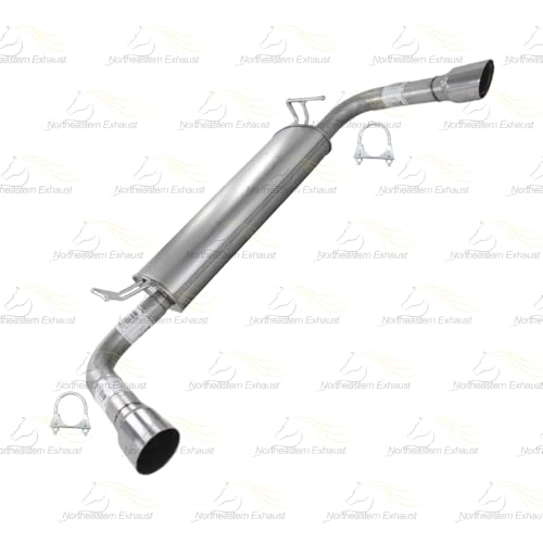 Exhaust Muffler Assembly with Hangers Compatible with Chevy Malibu 2008-2012 3.6L | Stainless Steel | Northeastern Exhaust | Includes Gasket Clamp, Bolt-Kit and Hangers | Direct-Fit Replacement