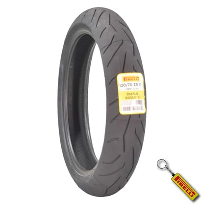 Pirelli Diablo Rosso II 120/70 ZR 17 M/C (58W) TL Front Motorcycle Tire - size: 120/70ZR17