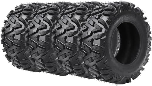 Garvee Set of 4 ATV UTV Tires 23x8-11 Front & 24x9-11 Rear, 6 PR Tubeless All-Terrain Tires for Mud, Dirt, Desert, Rock - Replacement Tires - size: 23x8-11 & 24x9-11, style: Pattern A