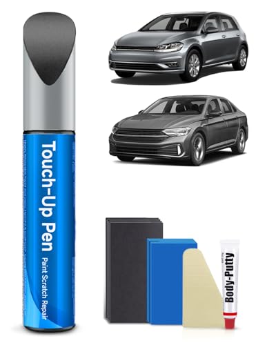 LD7X/2R Platinum Gray Metallic Touch Up Paint Kit Compatible with Volkswagen Exact Match Car Scratch Repair Touch Up Paint Kit - color: Platinum Gray Metallic(LD7X/2R) Compatible with Atlas/Atlas-Cross-Sport/Beetle/Golf/Golf-Alltrack/Golf-SportWagen/Jetta