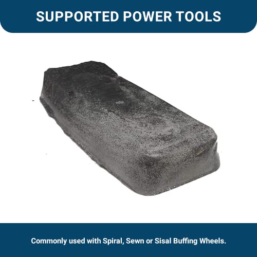 Benchmark Abrasives Buffing Compound for Coarse Buffing, Metal Polishing Compound for Buffing Wheel, Stainless Steel Scratch Remover Buffing Bar for Deburring on Metals, 1 Pound Bar (Black Emery) - style: Black Emery