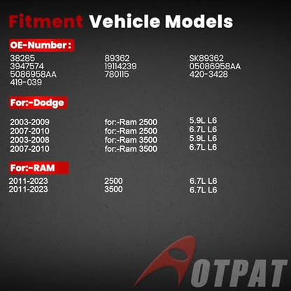 Belt Tensioner Assembly & Pulley for:-Dodge for:-Ram 2500 2003-2023 - size: 38285