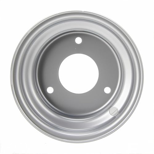 7" ATV Wheel, 7 inch GoKart Rim with 3 lugs Fits for 110-125cc ATV, Go-Kart, 3 Bolts Go Kart Wheel Rim for Quad 16x8-7 Tires (Silver) - color: Silver