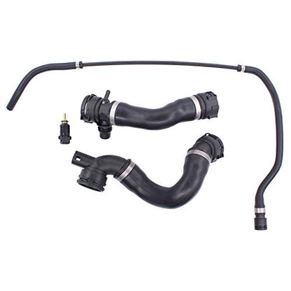 Set of 4 Low Upper Radiator Coolant Hose Vent Line Hose Sensor