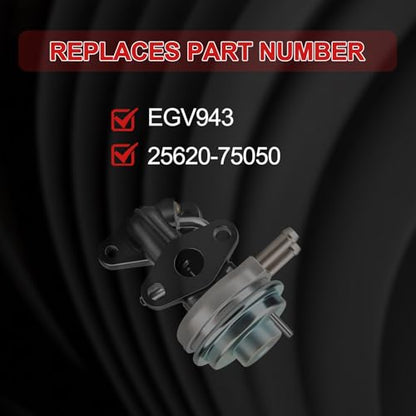 EGV943 EGR Valve Compatible with 4Runner 1996-2000, for T100 1994-1998, for Ta-coma 1995-2004 25620-75050