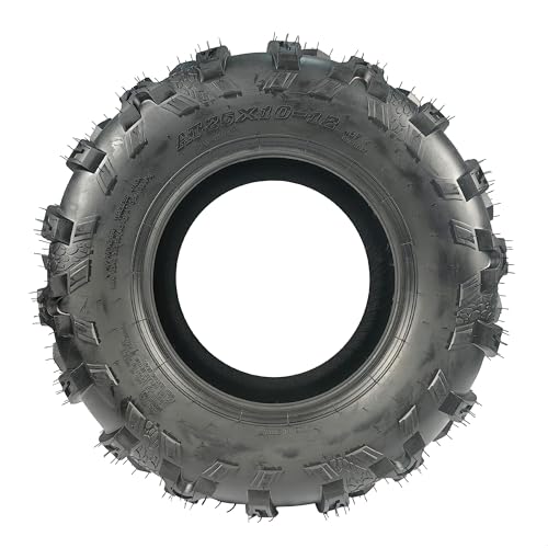 AT25X10-12 ATV Tires ATV＆UTV Trail Sand Off-Road Tires 25X10-12, All Terrain Tires16mm Tread Depth 25X10X12-6 PR, Tubeless 2PCS - size: DAV111 25X10-12