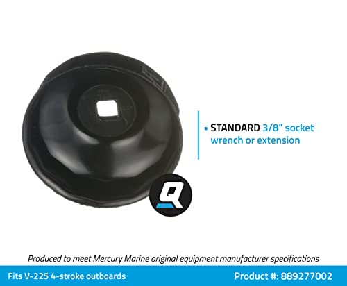 CTA Tools A254 Cap-Type Oil Filter Wrench - 73mm x 14 Flute - Professional Grade, Black Finish, Precision-Stamped, Deep-Reach, 3/8-Inch Drive, Oil Filter Wrench - size: 73mm