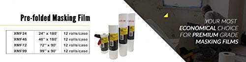 Reli. Masking Film, 12 Rolls Bulk (180' Foot x 24" Inch) Plastic