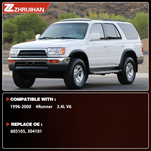 409 Stainless Steel Exhaust Resonator Muffler Pipe System Replacement kit Compatible with 1996 1997 1998 1999 2000 4Runner 3.4L V6, Muffler and Tail Pipe，Repklace OE: 605105, 304101 EPA - size: 1996-1998 4Runner 3.4L V6