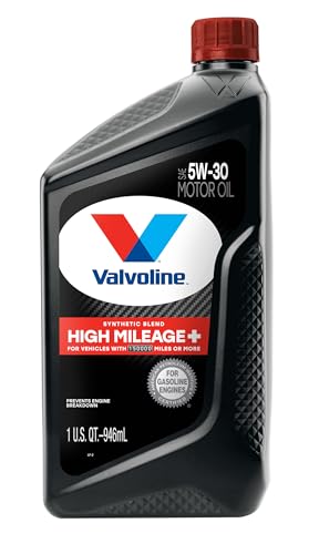 Valvoline High Mileage 150K with Maxlife Plus Technology Motor Oil SAE 5W-30 1 QT, Case of 6 - size: 1 qt (Pack of 6), style: High Mileage 150K