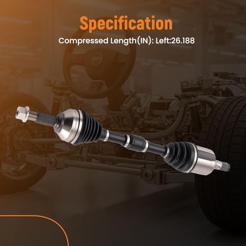 maXpeedingrods Front Left CV Axle Shaft Assembly for Nissan Altima - size: 60-6262