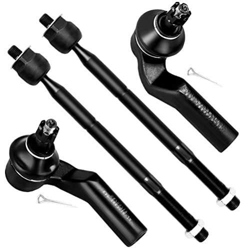 SCITOO 4pcs Front Suspension Kit Inner Tie Rod End Outer Tie Rod End Fit 2004-2013 For Mazda 3 2009-2013 For Mazda 3 Sport 2006-2017 For Mazda 5