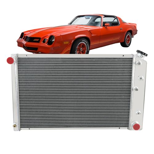 ReadyCool 4 Rows Aluminum Radiator for 1970-1981 Chevy Camaro Blazer, 1978-1987 Monte Carlo El Camino Impala Chevy GMC C/K/G Series C10 C20 C25 C3500 Nova Buick Regal