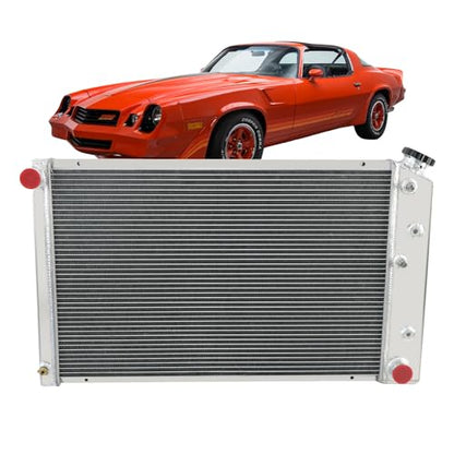 ReadyCool 4 Rows Aluminum Radiator for 1970-1981 Chevy Camaro Blazer, 1978-1987 Monte Carlo El Camino Impala Chevy GMC C/K/G Series C10 C20 C25 C3500 Nova Buick Regal