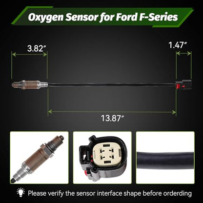 Oxygen Sensor Downstream O2 Sensor 15383 Compatible with Ford Escape F-150 Edge Explorer Flex Fusion Taurus Mustang Transit Police, Lincoln MKS MKT MKX MKZ, Mazda, Mercury