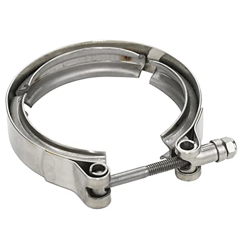 AKIHISA 4 Inch V Band Clamp-Stainless Steel_304, for Turbo Exhaust Down pipes Flange Kit, Racing Ford Pickup Truck Exchange Exhaust Accessories - size: 4.0"
