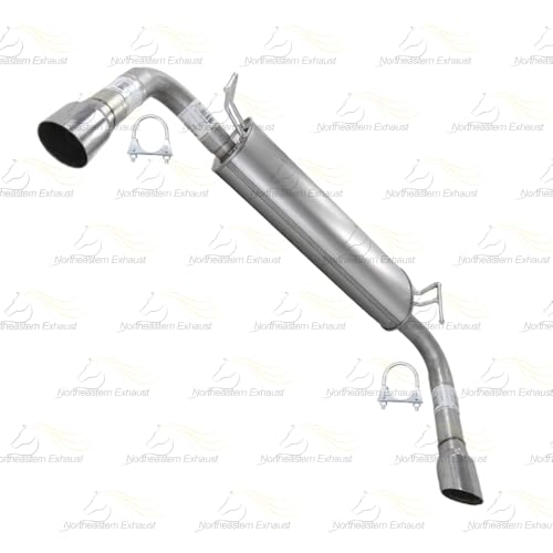 Exhaust Muffler Assembly with Hangers Compatible with Chevy Malibu 2008-2012 3.6L | Stainless Steel | Northeastern Exhaust | Includes Gasket Clamp, Bolt-Kit and Hangers | Direct-Fit Replacement