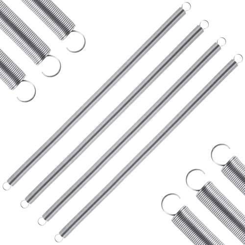 4pcs Extension Springs,0.03"x0.4"x11.8" 304 Stainless Steel - size: 0.03"x0.4"x11.8"