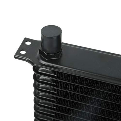 15 Row Black Aluminum Bolt-On Automotive Engine Heavy Duty Towing Transmission Oil Cooler 6AN in-Line Hose 8 Inch 90w Electric Cooling Fan Kit