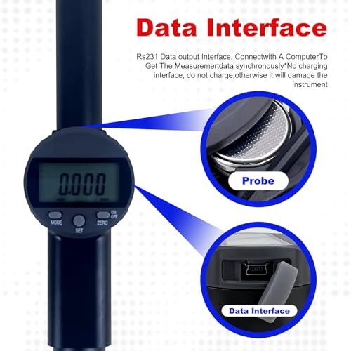 Digital Dial Gauge,with A Range of 100mm/4 in,Dlectrical Digital Indicator Graduation Resolution of 0.001mm - size: 4 in/0.001