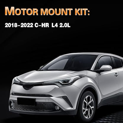 Engine Motor and Transmission Mount Kit for 2018-2022 C-HR 2.0L - size: 2018-2022 C-HR 2.0L